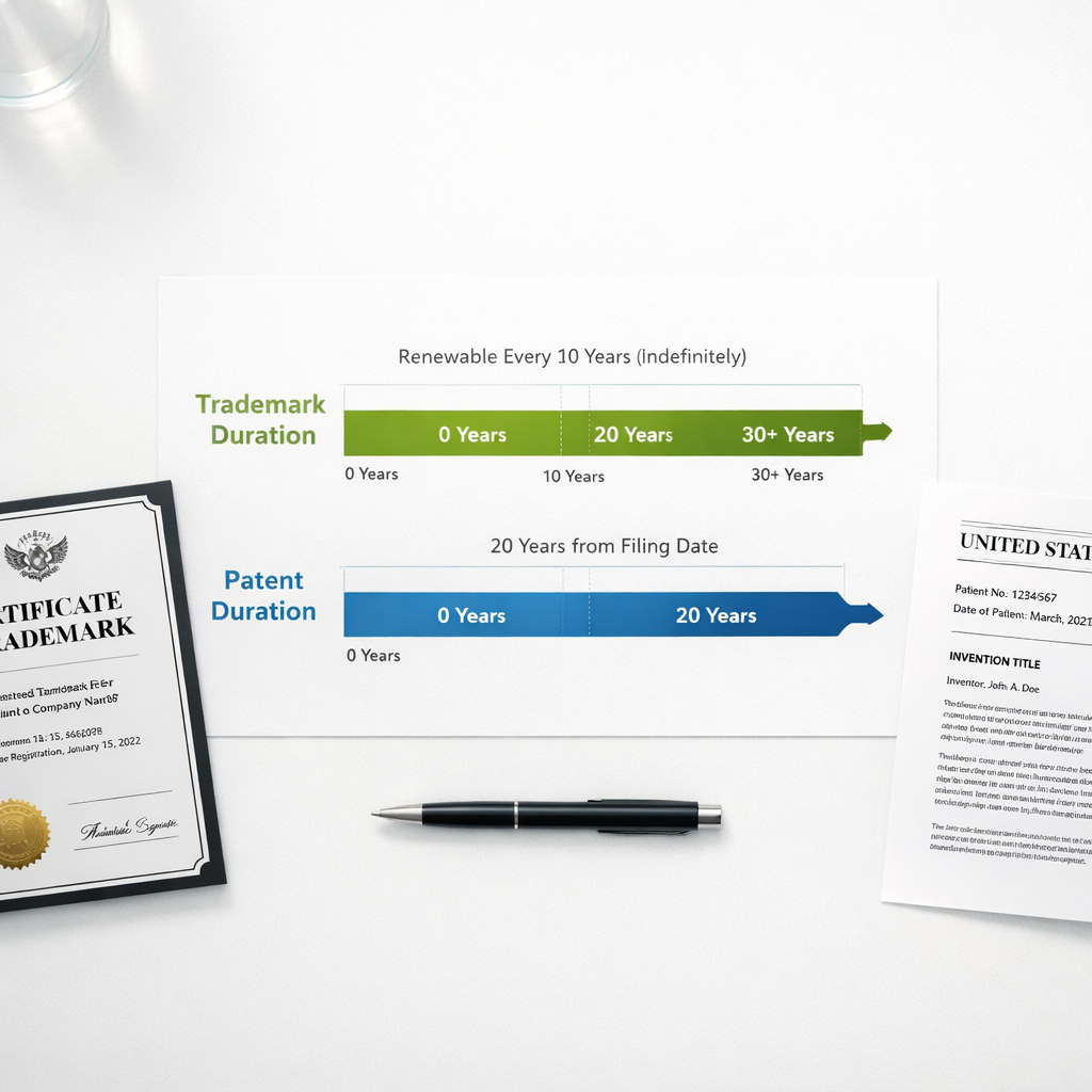 Trademark and Patent Duration in India | LexAnalytico